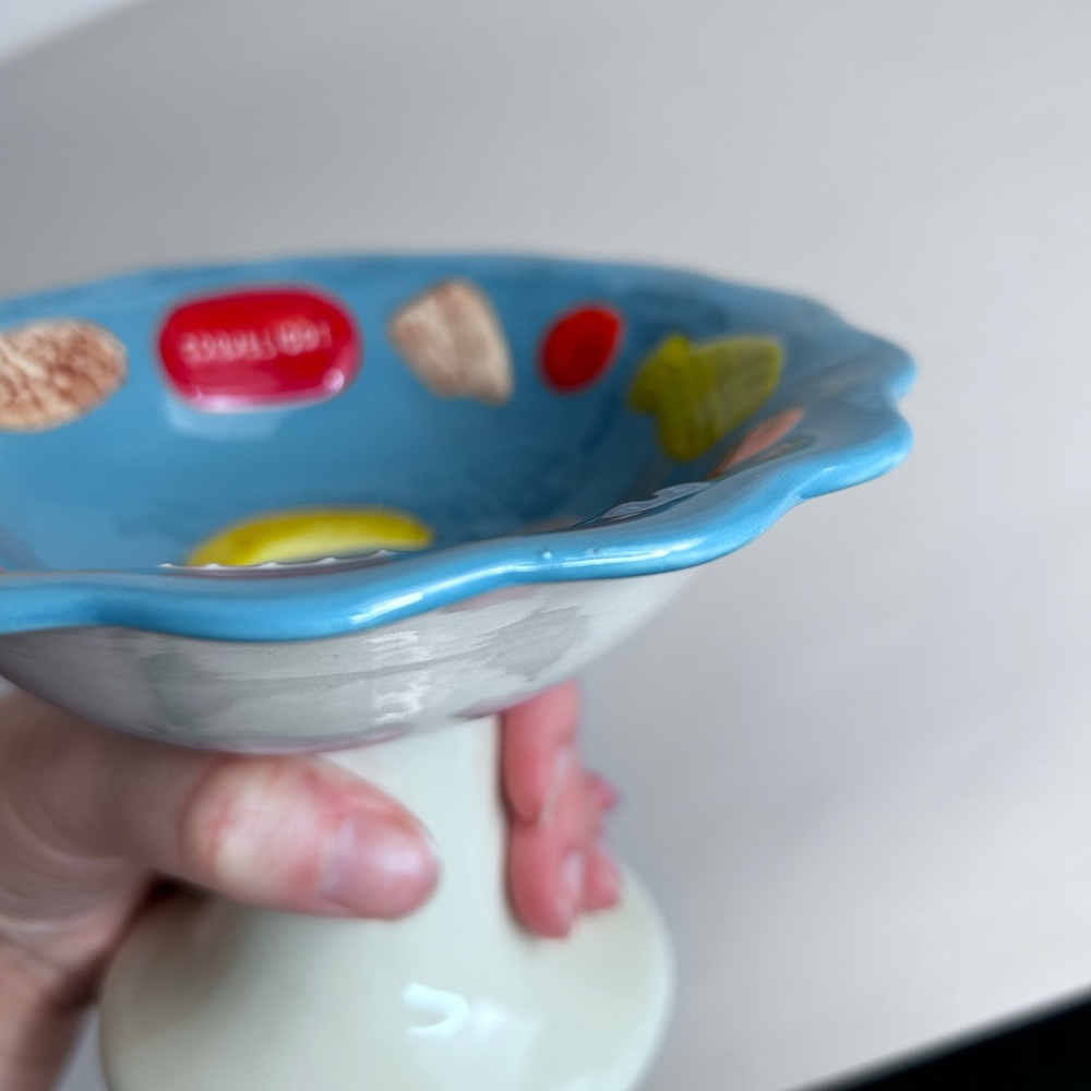 NWOT John Derian Stoneware Candy Dish 2025 Serving Dish Whimsical - Picture 14 of 15